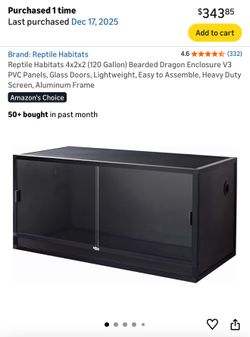Brand New 120 Gallon Reptile Enclosure