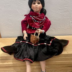 Collectible Native American Porcelain Doll