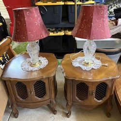 Antique Table / Two Matching End Tables OBO