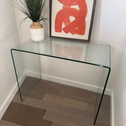 Clear Glass table - Desk or Console table