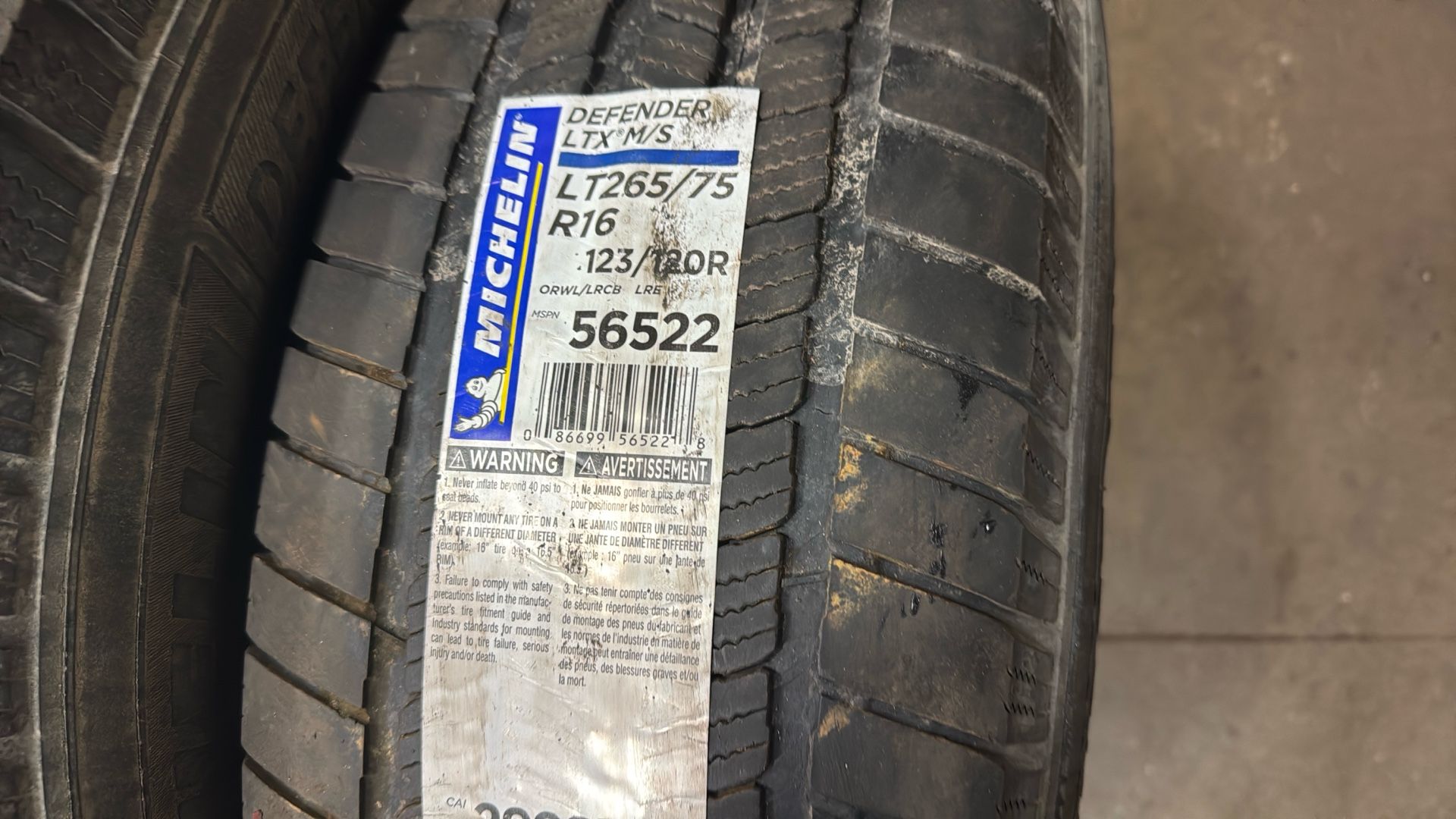 (contact info removed) Michelin Lt Used Tires