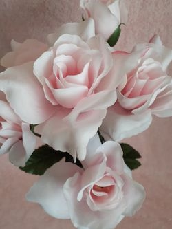 Pink Rose In Vase (Artificial)