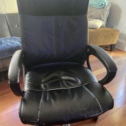 Black Leather Office Chair 