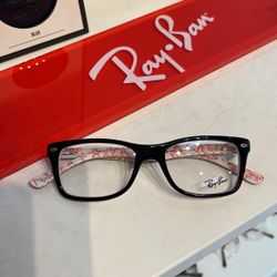 New Authentic Rayban Eyeglasses Frame Size 50 Plastic Black
