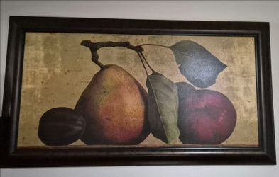 Framed Fruit painting