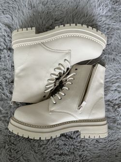 Women Boot Beige , Size 7 /37 EUR