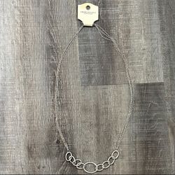 New American Eagle Silver Metal Link Necklace