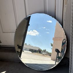 Antique Round Mirror 