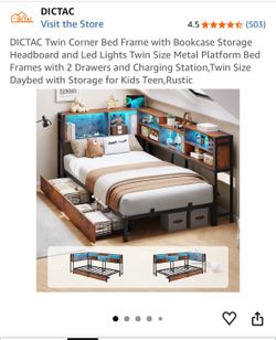 Storage filled twin size bed frame
