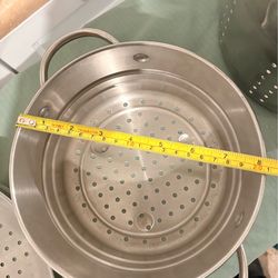 Stainless Sturdy Strainers Steamers Excellent Quality. Qty. 3