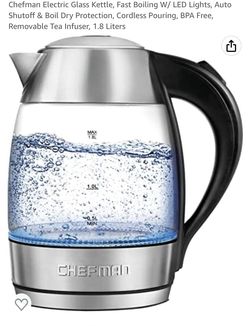 Chefman Glass Electric Kettle