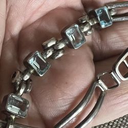 Vintage 925 / Blue Topaz Bracelet