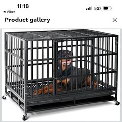 Oranland 48 inch Heavy Duty Indestructible Dog Crate,2025 New Upgraded Reinforced Baseplate for Large Dogs,XL Dog Crate for High Anxiety Dogs/Max Load