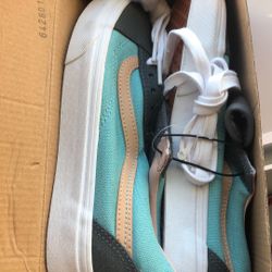 New Vans Old Skool Teal & White