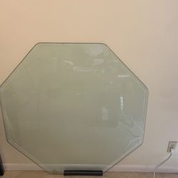 Octagon Beveled Glass Table Top