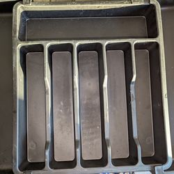 Black adjustment drawer utensil holder