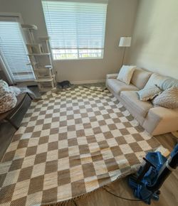 8x10 Checkered Rug