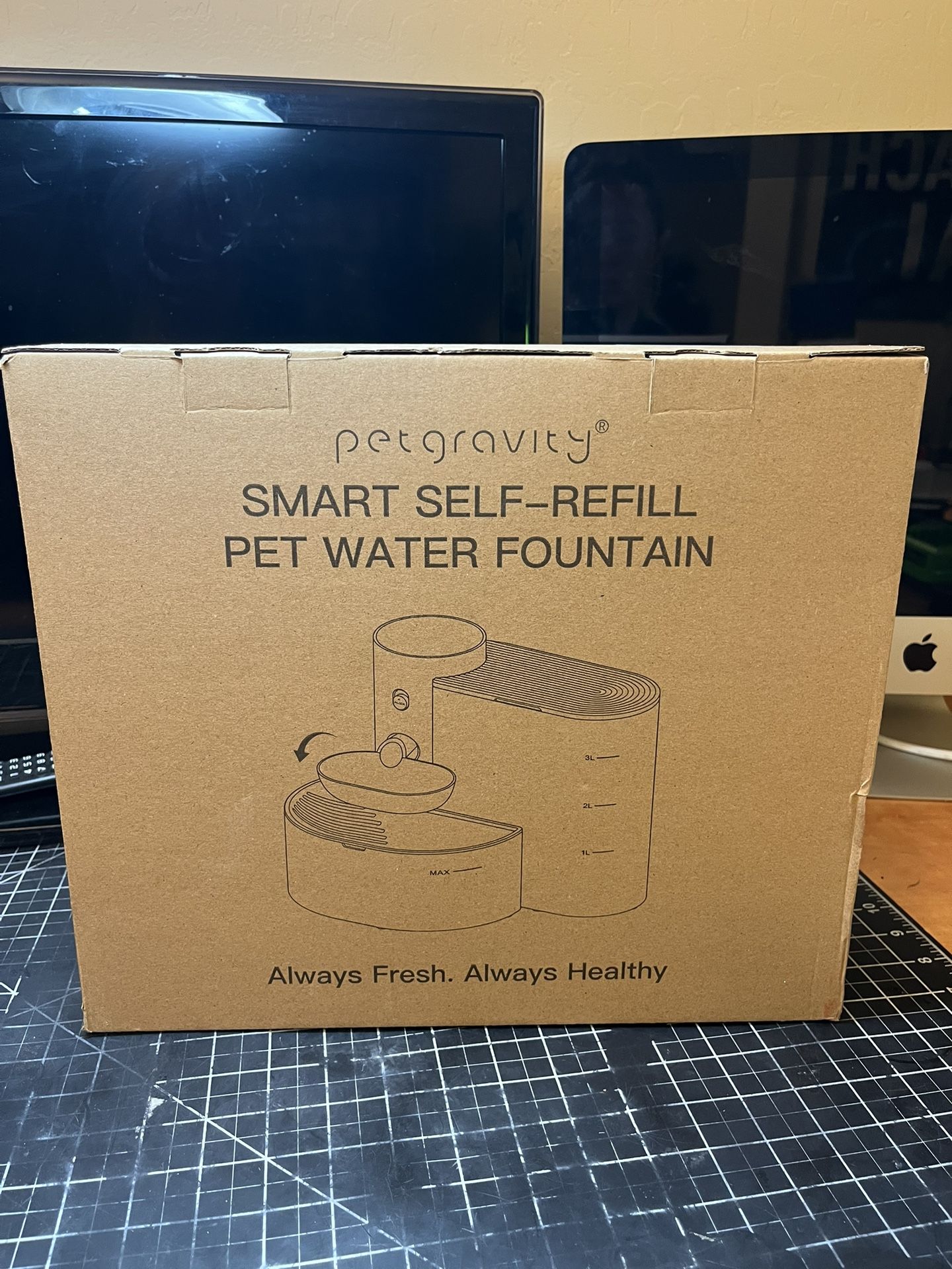 🐾 PetGravity Smart Self-Refill Pet Water Fountain – 3.5L Wireless 🐾  💧 Fresh, clean water every sip – no recycling slime water 🔋 Type-C rechargeab