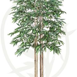 BrandNew 5ft Artificial Bamboo Tree Tree with Natural Trunk and Realistic Leaves, Faux Silk Plant Ma
