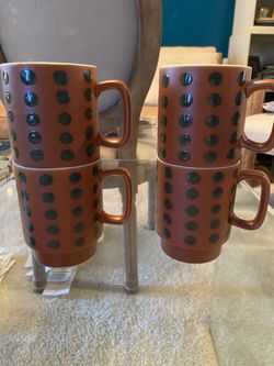 Handmade Porcelain Stackable Cups By Artist in Oklahoma