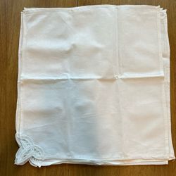 White Cotton Napkins Corner Embroidery 