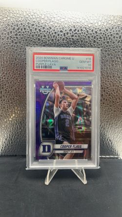 2024 Bowman Chrome U Cooper Flagg Purple Lava PSA 10