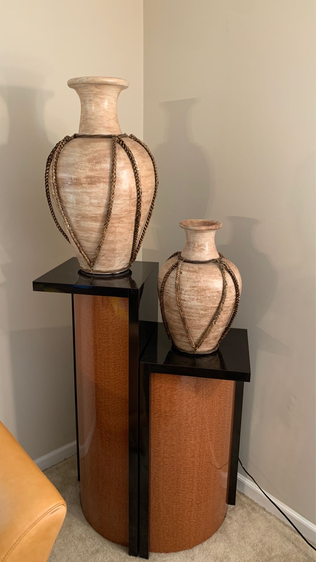 GORGEOUS PEDESTALS WITH VASES