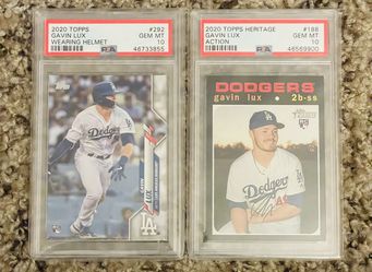 Gavin Lux Topps Rookie Card (Heritage & Series 1) PSA 10 Gem Mint Dodgers 