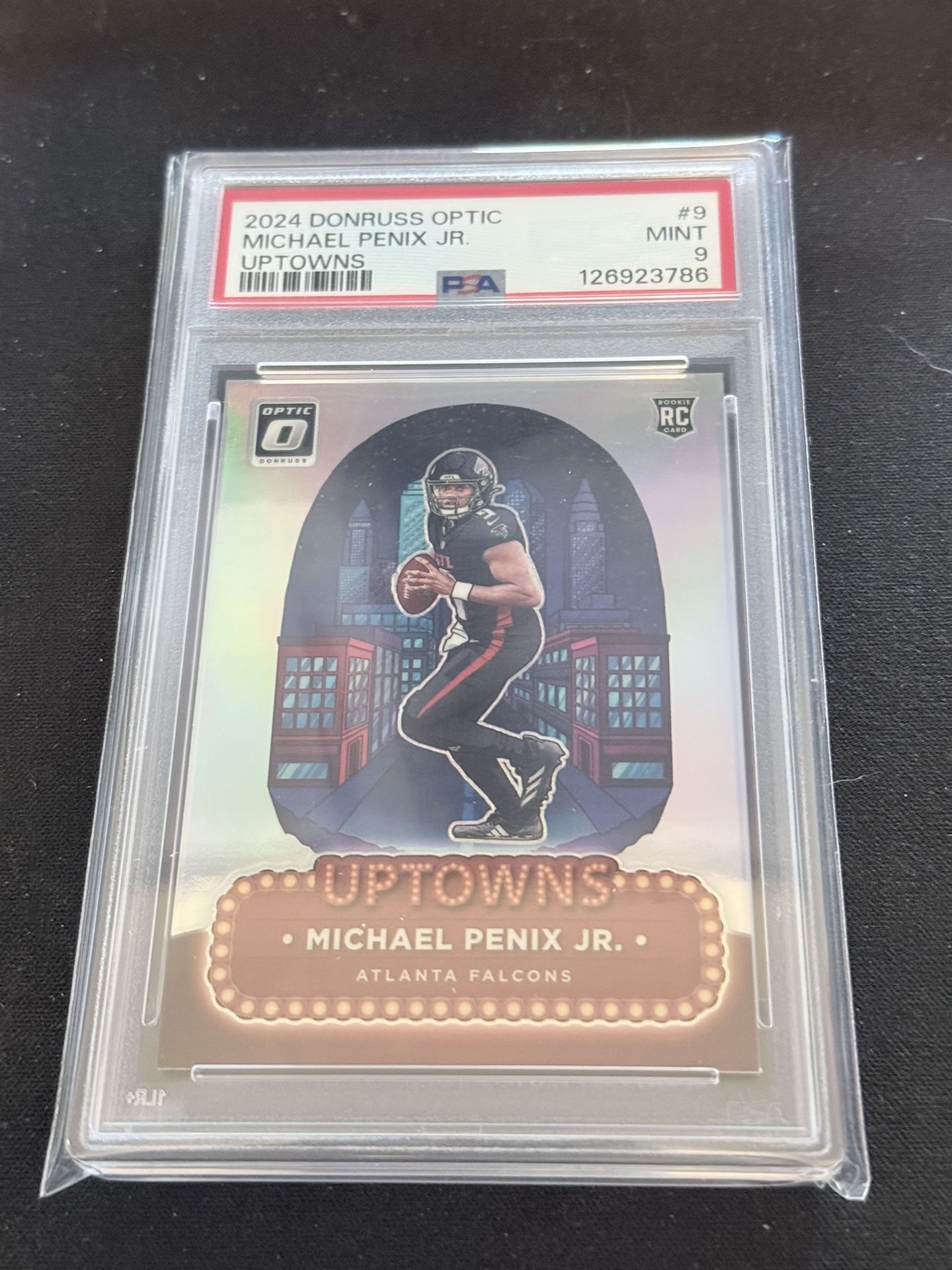 Michael Penix Jr Uptown RC Grade 9 PSA