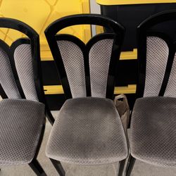 Elegant Black Dining Table Chairs (set of 6)