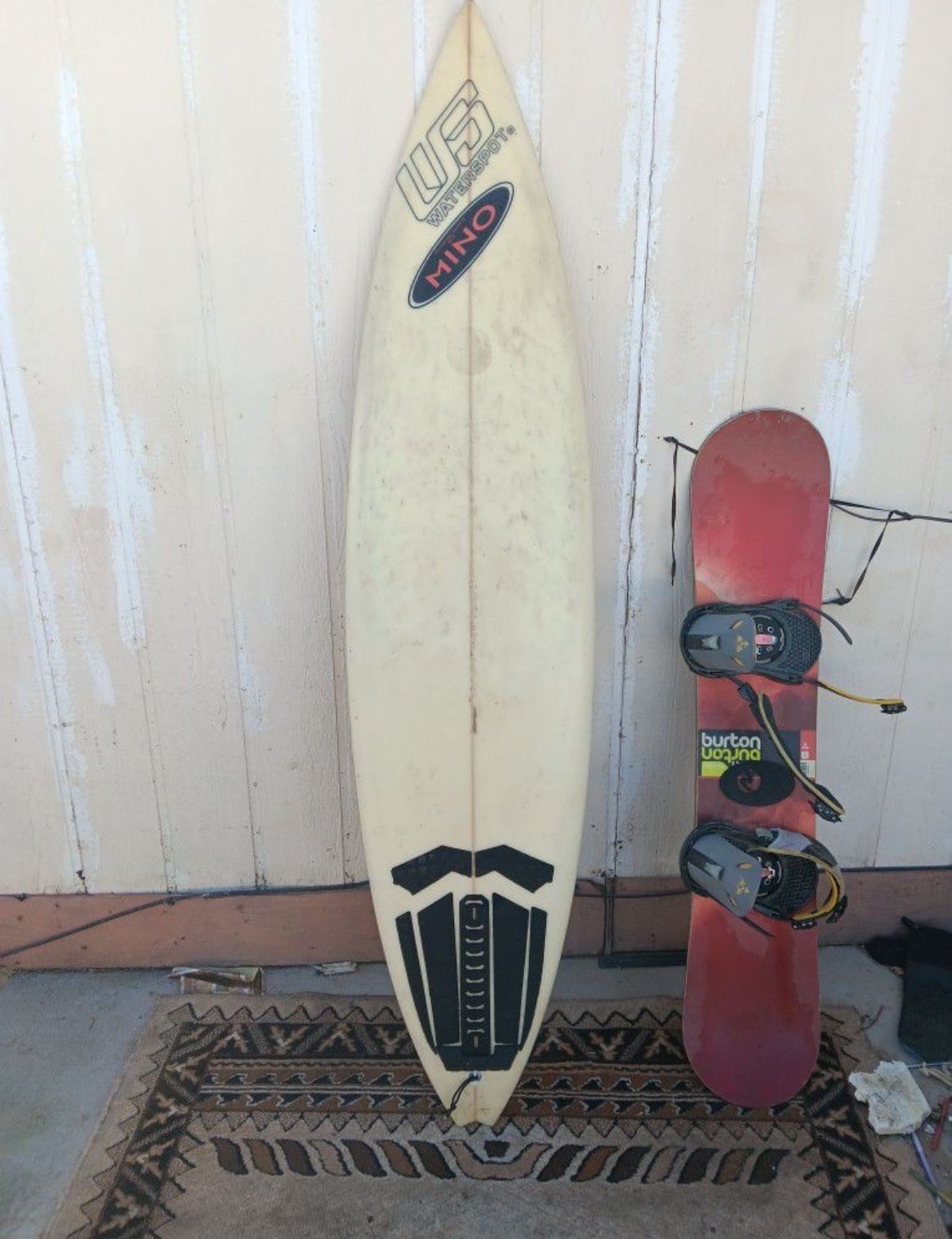 Snowboard And Surfboard 