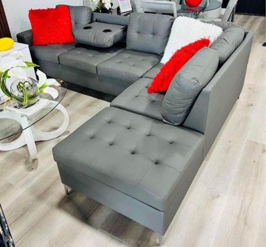 Seccional Gris Blanco O Negra NUEVA sofa Financiamiento Sin Credito