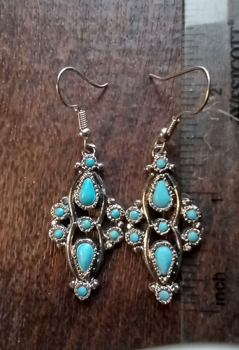 Vintage Turquoise Dangle Earrings