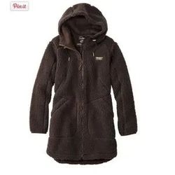 Women's L.L.Bean Mountain Pile Fleece Coat size XXS 