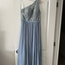 Dusty Blue Bridesmaid Dress