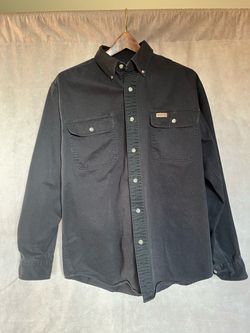 Carhartt Black Button-Up Work Shirt Men M