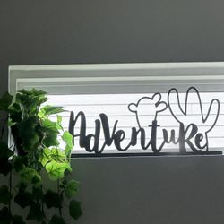 Adventure Sign + Fake Ivy Plant