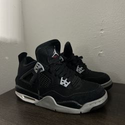 Jordan 4 Black Canvas Size 6
