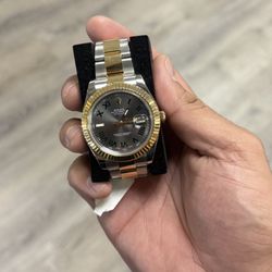 Rolex Datejust IT Slate Wimbledon Dial 116333 41mm 18K Yellow Gold Steel 2015