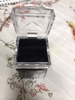 Vintage new old stock crystal ring boxes