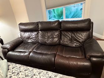 Brown Leather Couch
