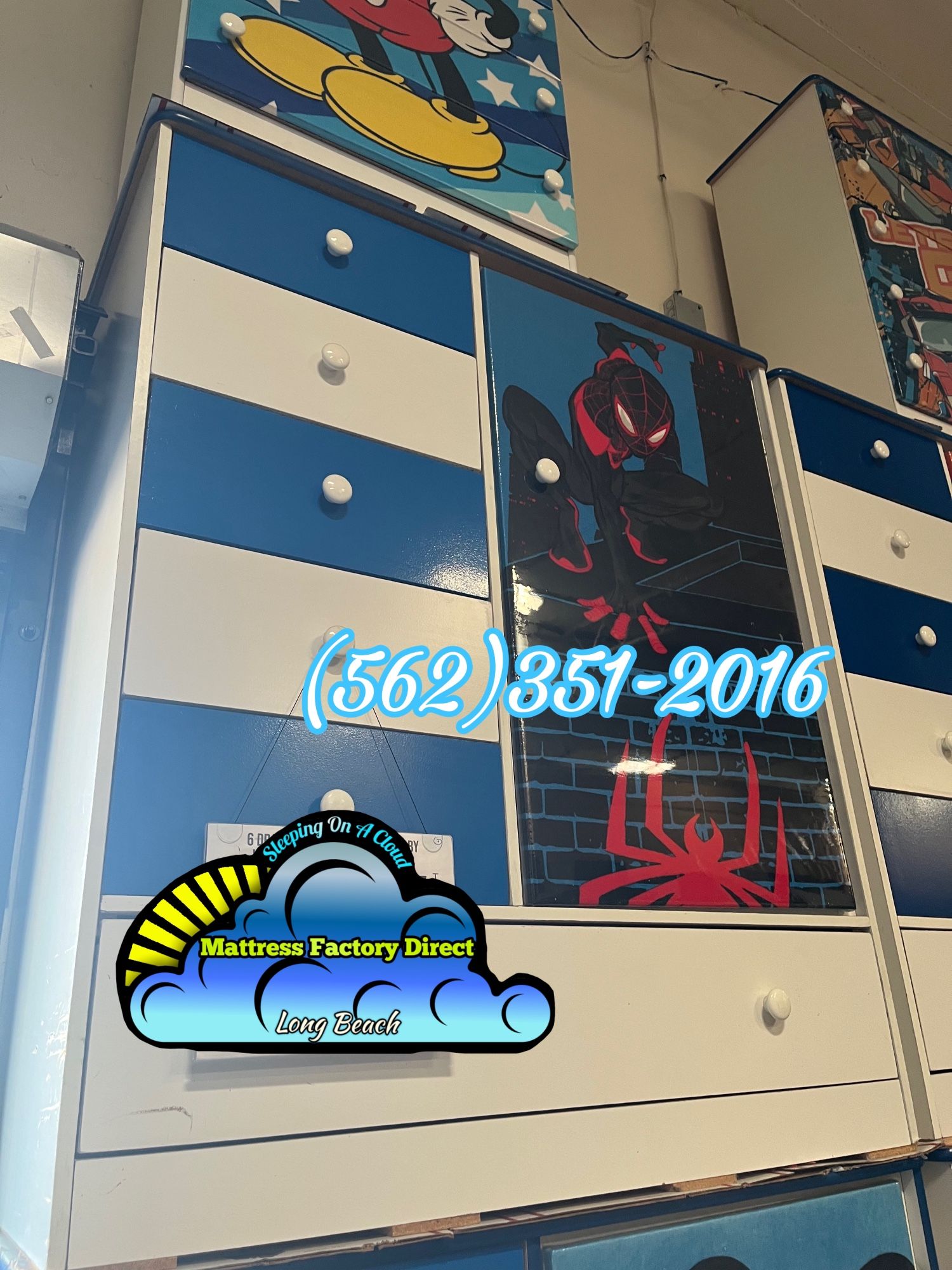 Black Spider-Man Wardrobe Closet 6 Drawer Jumbo Dresser- Cajonera Ropero Hombre Araña