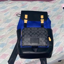 Coach Bag, Blue Black And Yellow 