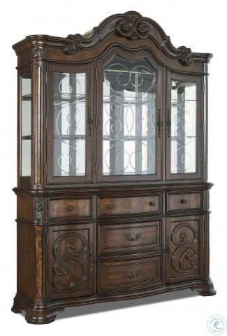 Royale Warm Pecan Buffet And Hutch