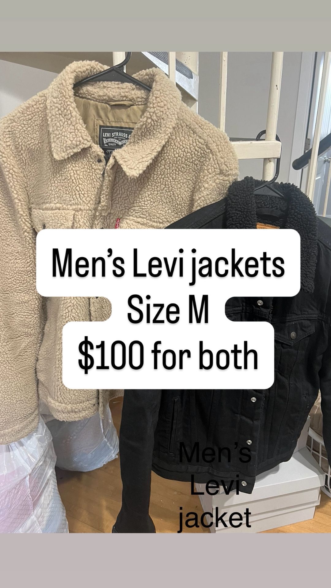 Men’s Levi jacket Denim Sherpa Bundle