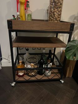 Bar cart  with wheels