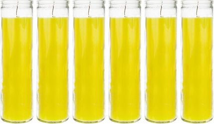 Aspen Brands Blessed Sanctuary Devotional Prayer Candle Religious Candle, (Yellow, 12 Pack)