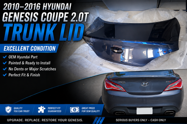 2010 to 2016 Hyundai Genesis 2.0T Trunk Lid.