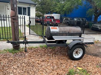 Mobile Bbq smoker with trailer