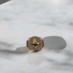 14K YG Crusifix Rings 